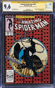 1988 Marvel Comics "Amazing Spider-Man" #300 (Signed by Stan Lee & Todd McFarlane First Full Appearance fo Venom) - CGC 9.6 White Pages